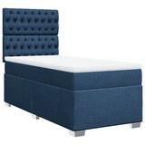 thumbnail of vidaXL Boxspringbett mit Matratze Blau 90x200 cm Stoff