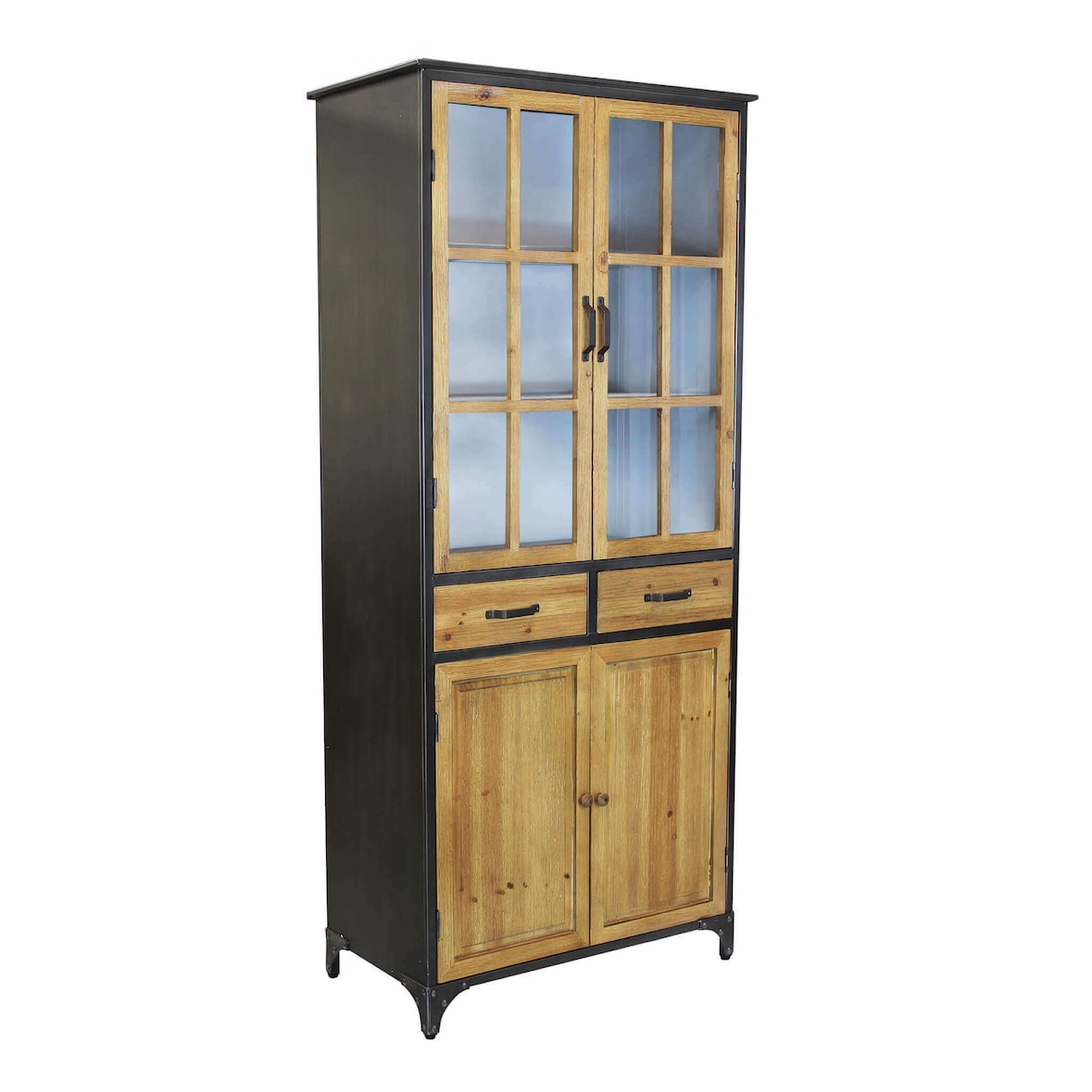 Bob Gardens Credenza Industrial in Acciaio cm 78,5x41,5x175 - BALDWIN Marrone