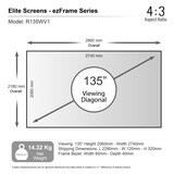thumbnail of ELITE SCREENS Beamer Leinwand ,/EZ FRAME - RAHMENLEINWAND/135/geeignet für: normalen Beamer