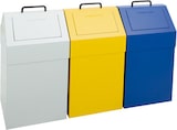 thumbnail of PROREGAL Abfallsammler, selbstschließender Einwurfklappe, 45L, HxBxT 64x33x31cm, Feuer- & Geruchshemmend, Grau, Abfalleimer Abfalltrennung