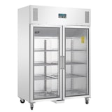 thumbnail of Frigorífico expositor de acero inoxidable, con 2 puertas de vidrio, Gastronorm 2/1, Polar 1200L CW198