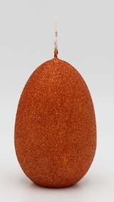 thumbnail of Glamour Glitter Eikerzen Orange 90 x Ø 60 mm, 6 Stück