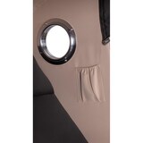 thumbnail of Strandkorb - bene living - Ammersee Teak Bullauge - PE grau - Skyline München - Liftersystem