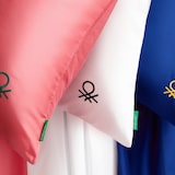 thumbnail of Benetton - Conjunto de cama de solteiro de 3 peças: lençol plano (160x280cm), lençol justo (90x200cm), 1 fronha (50x85cm) 100% algodão azul