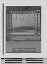 thumbnail of Dry Age Schrank CHARTREUX | 1x abschließbare Glastür + LED | 127 Liter, HxBxT 82x59,5x57cm | +1/+25°C | Edelstahl Schwarz | + CHEFGASTRO Geschirrtuch
