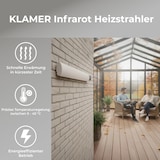 thumbnail of KLAMER Infrarotheizung 2600 W – WLAN Heizstrahler mit App- & Timer, Decken- & Wandmontage, Fenster-offen-Erkennung, Überhitzungsschutz, leise Strahlu…