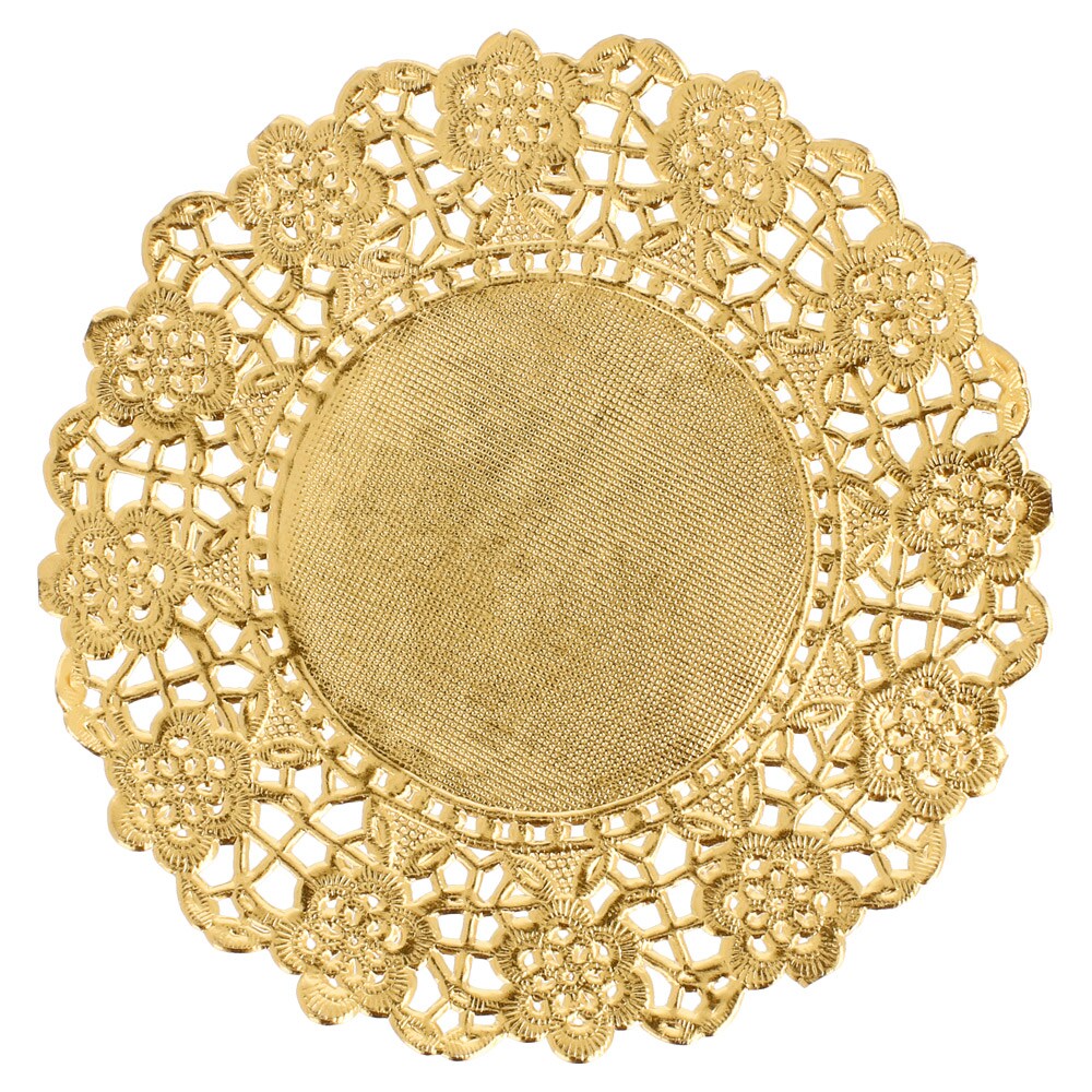 Naperons Metalizados  40 G/M2 + 20 G/M2 Ø 37 Cm Dourado Litos Met. (100 Unidades)
