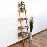 thumbnail of Relaxdays Leiterregal Bambus, HxBxT:176x44x37cm, 4-stufig, Standregal mit Ablagen, Holzregal, natur