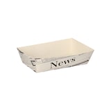 thumbnail of 12 lots de 50 Barquettes frites en carton fibres vierges 3,5 cm x 7 cm x 12 cm blanc "Newsprint"