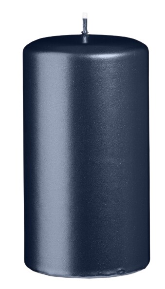 Kopschitz Kerzen Stumpenkerzen Metallic Matt Blueberry 130 x Ø 70 mm, 6 Stück