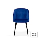 thumbnail of Pack de 2 sillas de comedor estilo Vintage color Azul Índigo. Modelo Keren