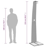 thumbnail of vidaXL Buitendouche 55x60x224 cm poly rattan en acaciahout zwart