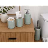 thumbnail of 4tlg Badezimmer Set LENORA Mintgrün 1x Toilettenbürste, 1x Seifenspender & 2x Becher – 2x 24224, 1x 24225 & 1x 24226
