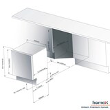 thumbnail of homeX Geschirrspüler 60 cm, Einbau Spülmaschine vollintegrierbar - 14 Maßgedecke, 8 Programme, AquaStop, DWFI601444C