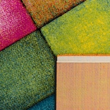 thumbnail of Teppich Kurzflor Karos Wohnzimmer schmutzabweisend Mehrfarbig Läufer 60x110 | 100% Polypropylen, Rücken aus Jute | Florhöhe: 12 mm | pflegeleicht
