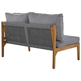 thumbnail of Merax tuinset loungeset voor 7-8 personen, tuinmeubelset met bank, tafel, hocker en kussens, naturel en grijs