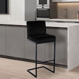 thumbnail of Tabouret de bar Hopewell velours Noir