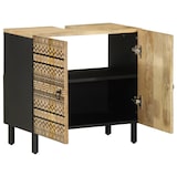 thumbnail of Helloshop26 - Retro-Waschtischunterschrank 62 x 33 x 58 cm mit großem Stauraum aus schwarzem Mangoholz 02_0057838