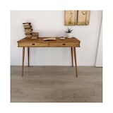 thumbnail of Ócrea Escrivaninha Madeira de Pinho Maciço - 2 gavetas - 140 x 65 Cm