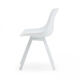 thumbnail of Lot de 4 chaises scandinave aluminium blanches