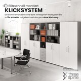 thumbnail of bümö Aktenschrank abschließbar, Büroschrank Holz 80cm breit in Graphit/Eiche - abschließbarer Schrank mit Aktenregal für's Büro & Arbeitszimmer, Büro