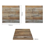 thumbnail of Bolero vierkant tafelblad in Urban Dark, 700x700x48 mm