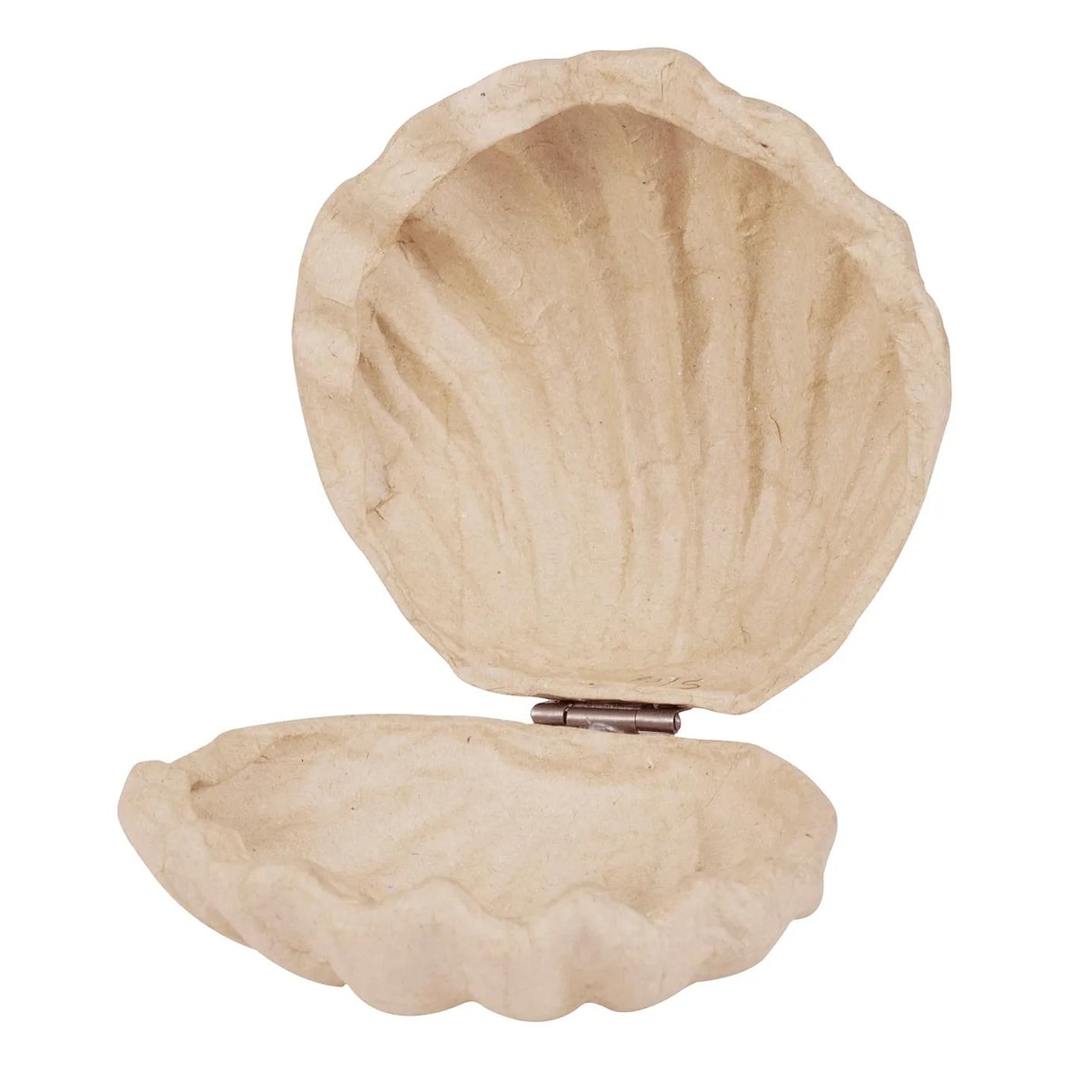 Décopatch 4x Braunes Pappmaché, Muschelbox 12x12x5cm - Kartonbraun BT078C