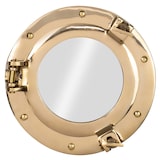 thumbnail of Bullauge Spiegel rund Messing Ø 20 cm maritim Wandspiegel Schiff Fenster Deko Vintage Fensterrahmen zum Öffnen Klappbar Schiffsspiegel