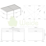 thumbnail of Weide Deluxe Plus | Wand Pergola | Voll Aluminium | 4 x 6 M | Lamellendach anthrazit