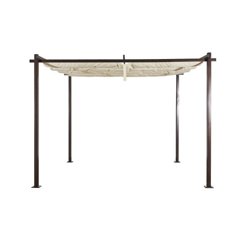 Pavillon Gartenzelt Gartendach Pergola Garten Terrasse Sonnenschutz 3x3 m KAIRO LIGHT beige