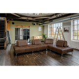 thumbnail of KAWOLA Sofa WIOLO Ecksofa Leder dunkelbraun