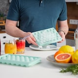 thumbnail of Relaxdays Eiswürfelform rund, 4er Set, wiederverwendbar, 2,5 cm Kugeln, 33 einzelne Eiskugeln, Eisgießform, PP, türkis