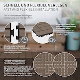 thumbnail of ECD Germany – WPC Terrassenfliesen – 30x30 cm 11 Stk.=1m² Dunkelbraun Mosaik | Holzoptik, Klicksystem mit Drainage