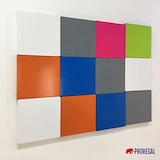 thumbnail of PROREGAL Memoboard Doppelpack Metal perforiert | HxBxT 30x30x3,5cm | Weiß | Lochblech Magnettafel Wandtafel Trägersystem