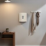 thumbnail of Relaxdays Schlüsselkasten, mit Tür, 9 Haken, Home Sweet Home, HBT: 24 x 21 x 6,5 cm, Schlüsselbox Magnetverschluss, weiß