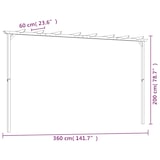 thumbnail of vidaXL Pergola 360x200x60 cm geïmpregneerd grenenhout