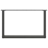 thumbnail of vidaXL Couchtischbeine U-Form 2 Stk. Anthrazit 60x(42-43) cm Stahl