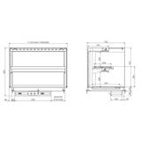 thumbnail of Combisteel inbouw warmhoudvitrine wandmodel van keramiek GN5/1