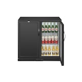 thumbnail of Rugbar met twee draaibare massieve deuren Polar G Serie zwart 208L