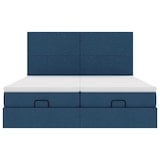 thumbnail of vidaXL Ottoman-Bett mit Matratzen & LEDs Blau 160x200 cm Stoff