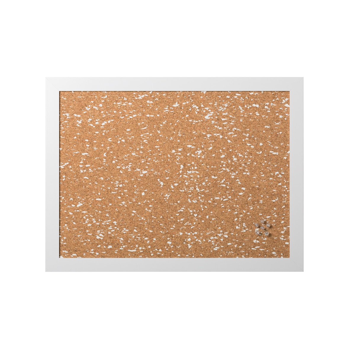 Quadro de avisos B&W, Cortiça com aplicações em EVA branco, Moldura em MDF branco, 60x45cm
