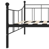 thumbnail of Cadre de lit de repos sans matelas noir métal 90x200 cm Modèle Xervioris