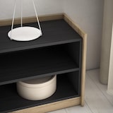 thumbnail of TV-Meubel, Lowboard, Woonkamer, Eetkamer, 310x50x37 cm, Voor tv's tot 80", Elektrische haard, Moderne stijl, Zwart/Eiken