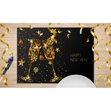 thumbnail of Tischsets | Platzsets - Silvester - Sektgläser Grafik - 12 Stück aus Premium Papier in Aufbewahrungsmappe – Die Tischdekoration für Silvester
