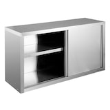 thumbnail of GastroHero Wandhängeschrank Edelstahl 1000x400 mm mit Schiebetüren AISI 201 45 kg Tragkraft Hängeschrank Küche Gastro Basic Serie