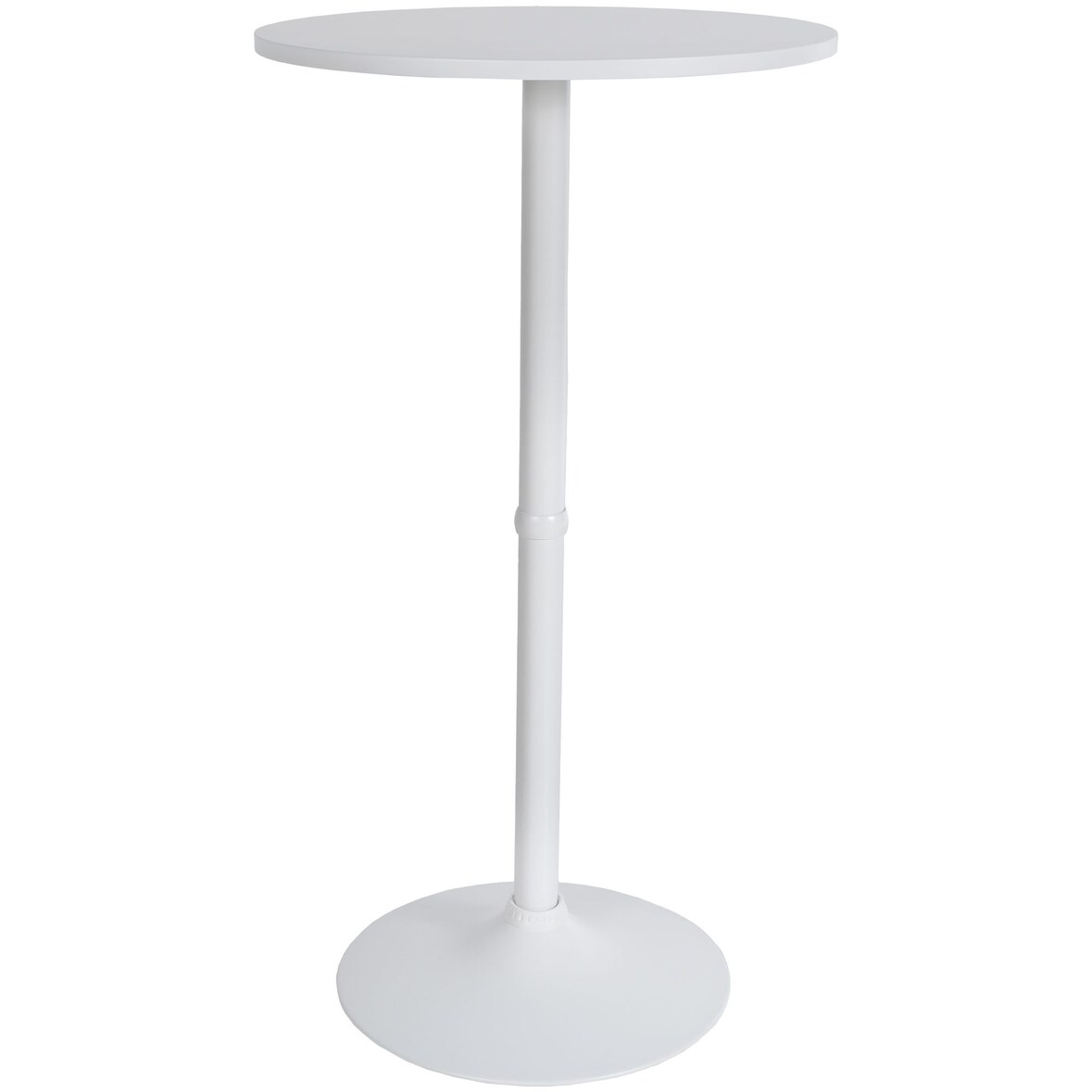 CHEFGASTRO Stehtisch rund HxBxT 108x60x60cm Holz Weiß/Weiß Bistrotisch