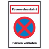 thumbnail of Feuerwehrzufahrt Parken verboten Schild A6 (105x148mm)