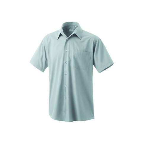 401 - Oberhemd halbarm : silbergrau 60% Baumwolle 40% Polyester 120 g/m² 50