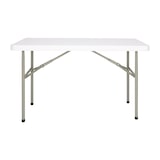thumbnail of Mesa plegable rectangular Bolero blanca, 122 cm
