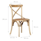 thumbnail of Biscottini Silla de madera 88x47x44 cm | Sillas para restaurante, comedor, cocina y jardín | Silla Thonet vintage